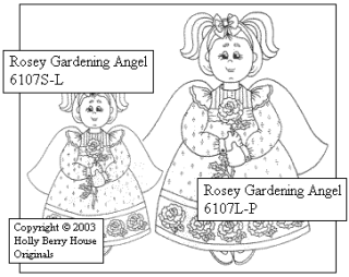 Rosey Gardening Angel