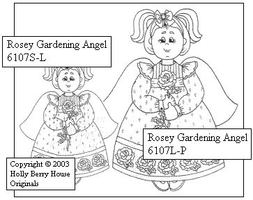 Rosey Gardening Angel