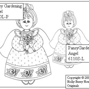 Pansy Gardening Angel