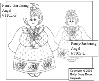 Pansy Gardening Angel