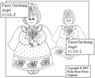Pansy Gardening Angel