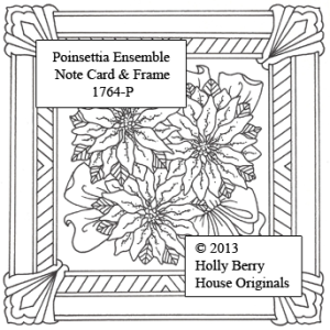Poinsettia Ensemble Note Card & Frame
