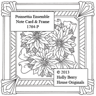 Poinsettia Ensemble Note Card & Frame